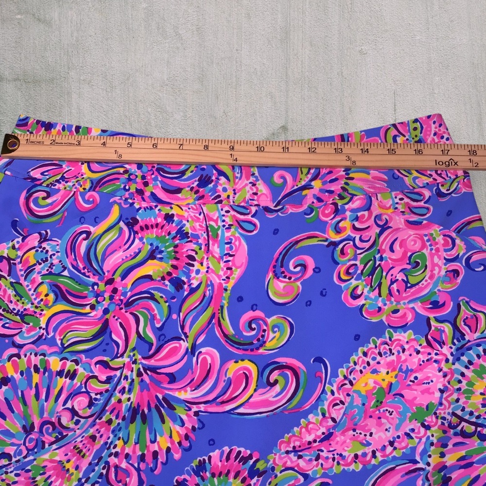 NWT Lilly Pulitzer Jonas Skort Mermaid Grotto Blue Pink Paisley Skort Size 12 - Picture 7 of 10